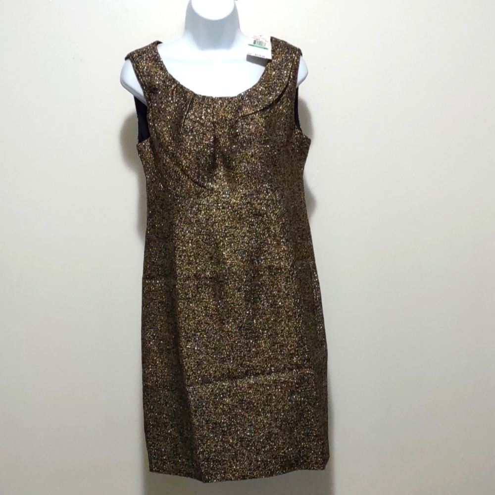 Michael Kors Dress Sz 8p Gold over black